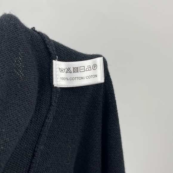 Lisa Todd Black sweater with black sequin elbow patch 100% Cotton Size 3X - Picture 6 of 6